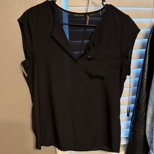 Ivanka Trump Black V-Neck Blouse